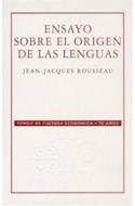 Papel ENSAYO SOBRE EL ORIGEN DE LAS LENGUAS (COLECCION 70 AÑOS)