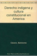 Papel DERECHO INDIGENA Y CULTURA CONSTITUCIONAL EN AMERICA