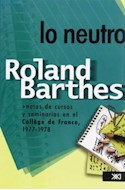 Papel LO NEUTRO NOTAS DE CURSOS Y SEMINARIOS EN EL COLLEGE DE FRANCE 1977-1978