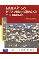 Papel MATEMATICAS PARA ADMINISTRACION Y ECONOMIA [7/EDICION]