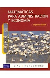 Papel MATEMATICAS PARA ADMINISTRACION Y ECONOMIA [7/EDICION]