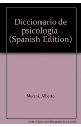 Papel DICCIONARIO DE PSICOLOGIA (COLECCION TRATADOS Y MANUALES)
