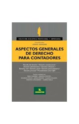 Papel ASPECTOS GENERALES DE DERECHO PARA CONTADORES (COLECCION BIBLIOTECA PROFESIONAL Y EMPRESAR