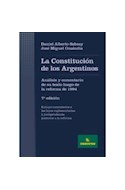 Papel CONSTITUCION DE LOS ARGENTINOS (7 EDICION) (ANALISIS Y  COMENTARIO LUEGO DE LA R.1994)