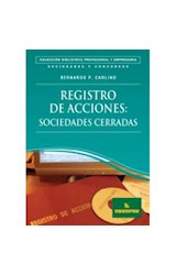 Papel REGISTRO DE ACCIONES SOCIEDADES CERRADAS (COLECCION BIB  LIOTECA PROFESIONAL Y EMPRESARIA)