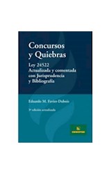 Papel CONCURSOS Y QUIEBRAS LEY 24522 ACTUALIZADA Y COMENTADA  CON JURISPRUDENCIA Y BIBLIOGRAFIA