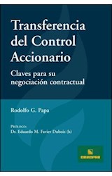 Papel TRANSFERENCIA DEL CONTROL ACCIONARIO CLAVES PARA SU NEGOCIACION CONTRACTUAL (CARTONE)