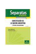 Papel CONSTITUCION DE LA NACION ARGENTINA Y TRATADOS INTERNAC  IONALES VERSION 1.5 (SEPARATAS DE L