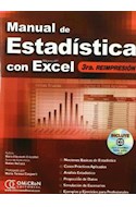 Papel MANUAL DE ESTADISTICA CON MICROSOFT EXCEL [C/CD ROM]