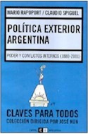Papel POLITICA EXTERIOR ARGENTINA PODER Y CONFLICTOS INTERNOS