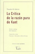 Papel CRITICA DE LA RAZON PURA DE KANT (COLECCION MITMA) [EDICION Y EPILOGO DE ROLF TIEDEMANN]