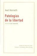 Papel PATOLOGIAS DE LA LIBERTAD (COLECCION MITMA)