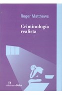 Papel CRIMINOLOGIA REALISTA (RUSTICA)