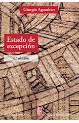 Papel ESTADO DE EXCEPCION (COLECCION FILOSOFIA E HISTORIA) (6 EDICION)