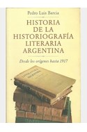 Papel HISTORIA DE LA HISTORIOGRAFIA LITERARIA ARGENTINA