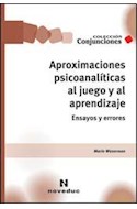 Papel APROXIMACIONES PSICOANALITICAS AL JUEGO Y AL APRENDIZAJE (COLECCION CONJUNCIONES)