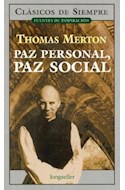 Papel PAZ PERSONAL PAZ SOCIAL (COLECCION CLASICOS DE SIEMPRE)