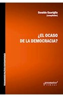 Papel OCASO DE LA DEMOCRACIA (PENSAMIENTO POLITICO CONTEMPORA  NEO)