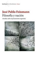 Papel FILOSOFIA Y NACION ESTUDIOS SOBRE EL PENSAMIENTO ARGENTO (TRES MUNDOS)