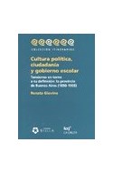 Papel CULTURA POLITICA CIUDADANIA Y GOBIERNO ESCOLAR (COLECCION ITINERARIOS)