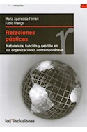 Papel RELACIONES PUBLICAS NATURALEZA FUNCION Y GESTION EN LAS  ORGANIZACIONES CONTEMPORANEAS