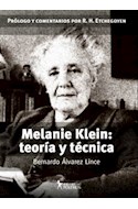 Papel MELANIE KLEIN TEORIA Y TECNICA (RUSTICO)