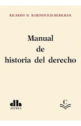 Papel MANUAL DE HISTORIA DEL DERECHO