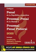 Papel CODIGOS PENAL DE LA REPUBLICA ARGENTINA PROCESAL PENAL DE LA NACION Y PROCESAL PENAL FEDERAL 2022