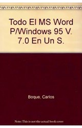 Papel TODO EL MS WORD PARA WINDOWS 95 VERSION 7.0 EN UN SOLO