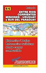 Papel MAPA DE RUTAS Y CAMINOS DE ENTRE RIOS CORRIENTES MISIONES URUGUAY Y SUR DEL PARAGUAY (MAPAS ARGENGUI