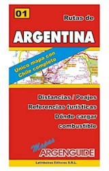 Papel MAPA DE RUTAS Y CAMINOS DE ARGENTINA (UNICO MAPA CON CHILE COMPLETO) (MAPAS ARGENGUIDE)