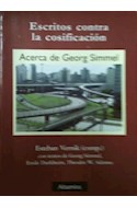 Papel ESCRITOS CONTRA LA COSIFICACION ACERCA DE GEORG SIMMEL