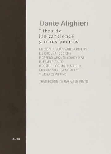 El Libro De Las Canciones Y Otros Poemas por Dante Alighieri -  9788446039518 - Libros del Arrabal