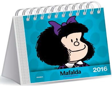 Papel CALENDARIO 2016 (MAFALDA ESCRITORIO CELESTE)
