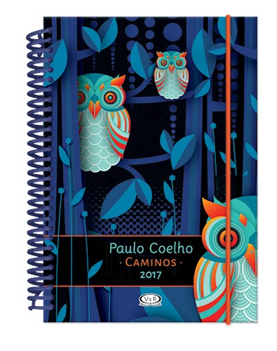 Papel PAULO COELHO AGENDA 2017 (CAMINOS - BUHO) (AZUL) (CARTONE ANILLADA)