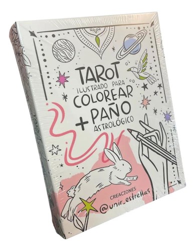 Papel TAROT ILUSTRADO PARA COLOREAR + PAÑO ASTROLOGICO (CAJA)