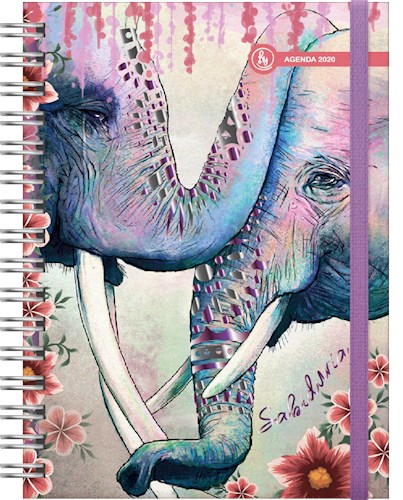 Papel AGENDA 2020 ELEFANTE SABIDURIA (LINEA UNIVERSO) (DOS DIAS POR PAGINA) (CON MARCAPAGINAS) (CARTONE)