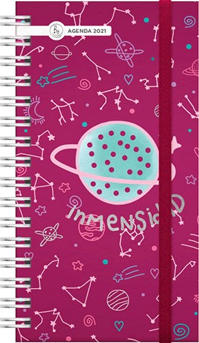 Papel AGENDA 2021 UNIVERSO (ASTROLOGIA) (SEMANA CADA DOS PAGINAS) (BOLSILLO) (CARTONE)