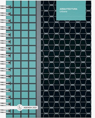Papel AGENDA 2021 ARQUITECTURA URBANA (TAPA NEGRA/CELESTE) (SEMANA CADA DOS PAGINAS) (ANILLADO) (CARTONE)