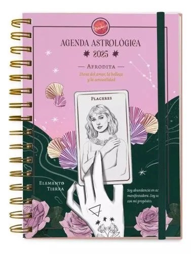 Papel AGENDA ASTROLOGICA 2025 AFRODITA DIOSA DEL AMOR LA BELLEZA Y LA SENSUALIDAD (CARTONE)