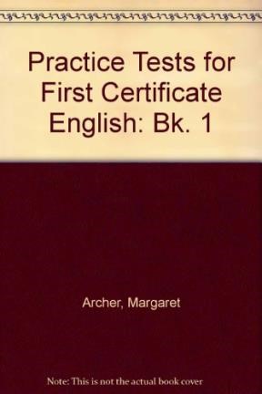 Papel PRACTICE TEST FOR FIRST CERTIFICATE ENGLISH 1