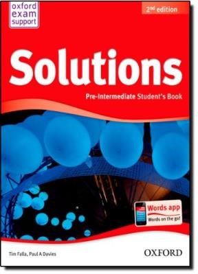 Papel SOLUTIONS PRE INTERMEDIATE STUDENT'S BOOK (2ND EDITION)