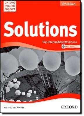 Papel SOLUTIONS PRE INTERMEDIATE WORKBOOK (WITH AUDIO CD) (2ND EDITION)