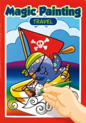 Papel MAGIC PAINTING BOOK (BRUSH WITH WATER AND THE COLOURS APPEAR)