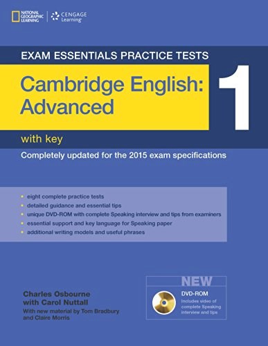 Papel CAMBRIDGE ENGLISH ADVANCED CAE 1 WITH KEY (EXAM ESSENTIALS PRACTICE TESTS) (NOVEDAD 2018)