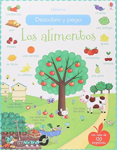 Papel ALIMENTOS CON MAS DE 120 PEGATINAS (DESCUBRO Y PEGO) (RUSTICO)