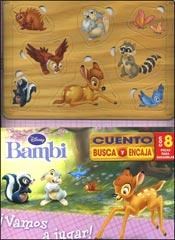 Papel BAMBI VAMOS A JUGAR (CUENTO BUSCA Y ENCAJA CON 8 PIEZAS  PARA ENSAMBLAR) (CARTONE)