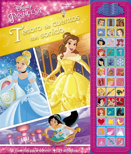 Papel DISNEY PRINCESA (COLECCION TESORO DE CUENTOS CON SONIDO) (8 CUENTOS PARA DORMIR 39 SONIDOS)(CARTONE)