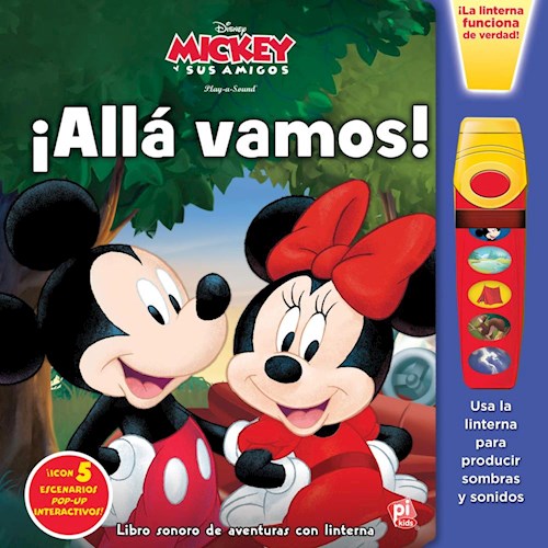 Papel ALLA VAMOS (MICKEY Y SUS AMIGOS) (INCLUYE LINTERNA + 5 ESCENARIOS POP UP INTERACTIVO) (CARTONE)