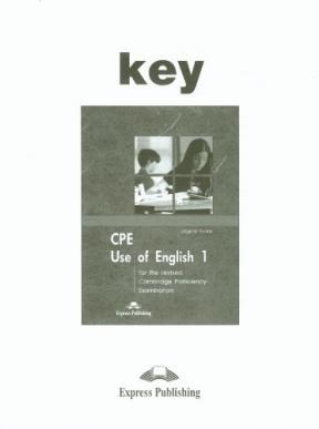 Papel Cpe Use Of English 1 Key